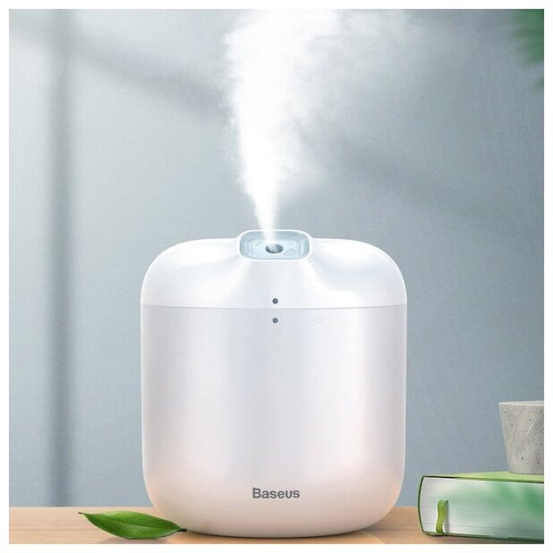 Портативный увлажнитель воздуха с подсветкой Baseus Elephant Humidifier, 600ml, USB to microUSB 5V, Белый