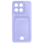 Силиконовый чехол с отделением для карты для Honor X8a DF hwCardcase-04 (violet) - изображение