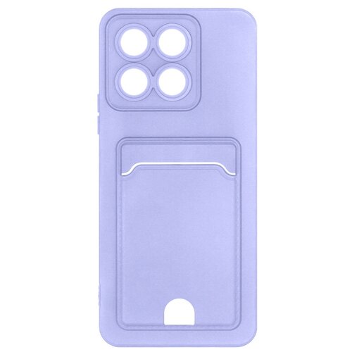 Силиконовый чехол с отделением для карты для Honor X8a DF hwCardcase-04 (violet)