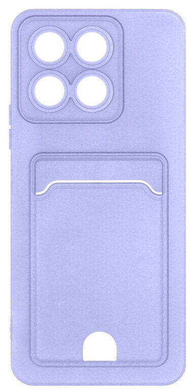 фото Силиконовый чехол с отделением для карты для Honor X8a DF hwCardcase-04 (violet)