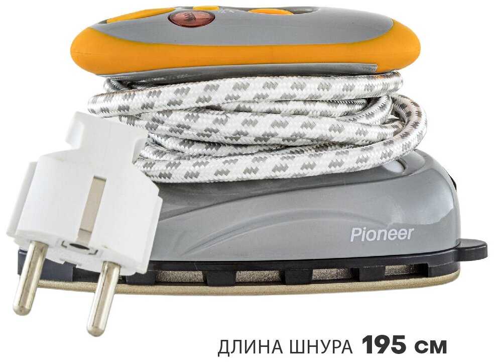 Утюг PIONEER HOME PIONEER SI1009 желтый - фотография № 4