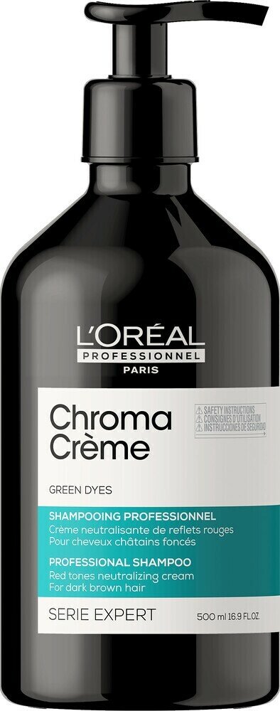 L'Oreal Шампунь-крем с зеленым пигментом для нейтрализации красного оттенка темных волос 500мл