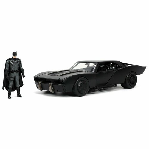Машина Jada Batman 1:24 Batmobile 2021 с фигуркой Batman 32731 Черная ТоуR64 игровой набор jada toys dc comics batmobile with batman 32731