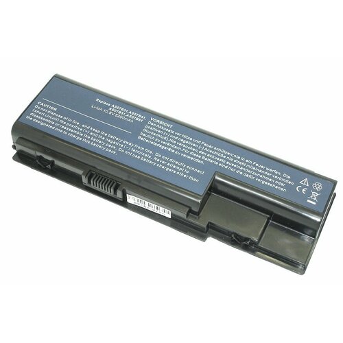 Аккумулятор (АКБ, аккумуляторная батарея) для ноутбука Acer Aspire 5520, 5920, 6920G, 7520, 11.1В, 5200мАч, черный аккумулятор для ноутбука acer aspire 5520 5920 6920g 10 8v 4400mah черная