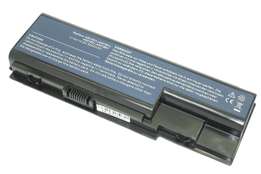 Аккумулятор (АКБ, аккумуляторная батарея) для ноутбука Acer Aspire 5520, 5920, 6920G, 7520, 11.1В, 5200мАч, черный