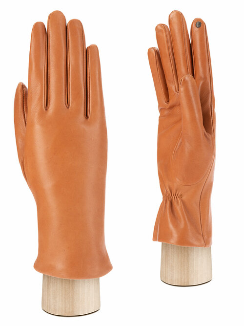 Перчатки ELEGANZZA, размер 7, коричневый, оранжевый