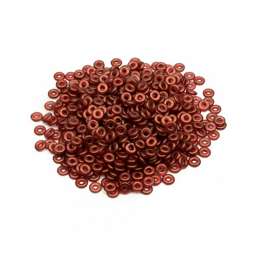 Бусины стеклянные O bead, размер 1,3х4 мм, диаметр отверстия 1,4 мм, цвет: Crystal GT Razzmatazz, 15 грамм (около 495 шт).
