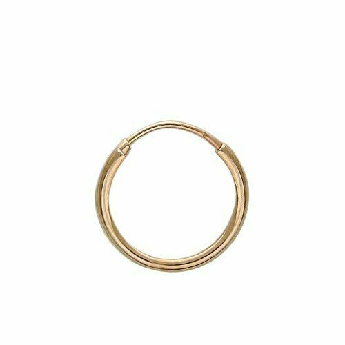 Серьга Эстет, золото, 585 проба, длина 1.2 см