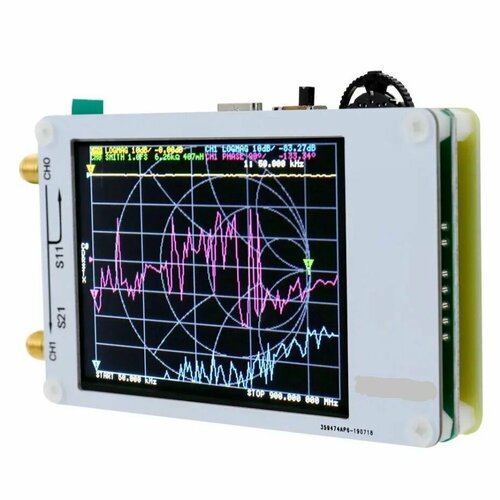 Сетевой Векторный Анализатор Цепей и Антенн W&S 50 кГц - 900 МГц Vector Network Analyzer S11 S21 с сенсорным экраном 2.8 дюйма и встроенным акб 50khz 3ghz vector network antenna shortwave analyzer 2 8 screen forsaa2 nano vna v2 metal accurate analyzer