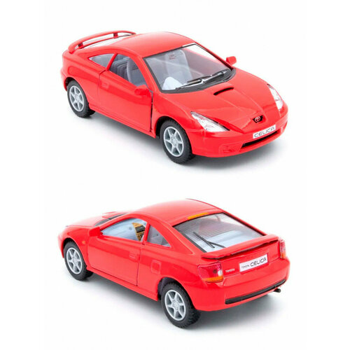 Металлическая машинка Kinsmart 1:34 «Toyota Celica» инерционная, красная KT5038D-2