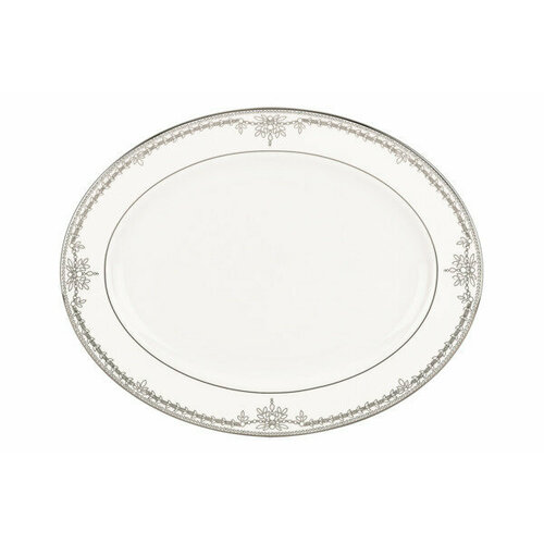 Блюдо овальное Lenox Королевский жемчуг 40,5 см белое