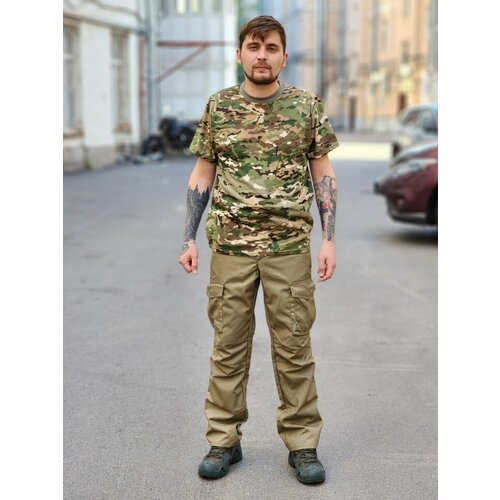 фото Брюки , размер 50/170, бежевый тм вз