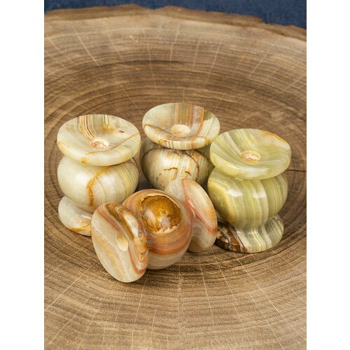 Подсвечник декоративный из оникса 3,7 х 4,8 (набор 4 штуки)