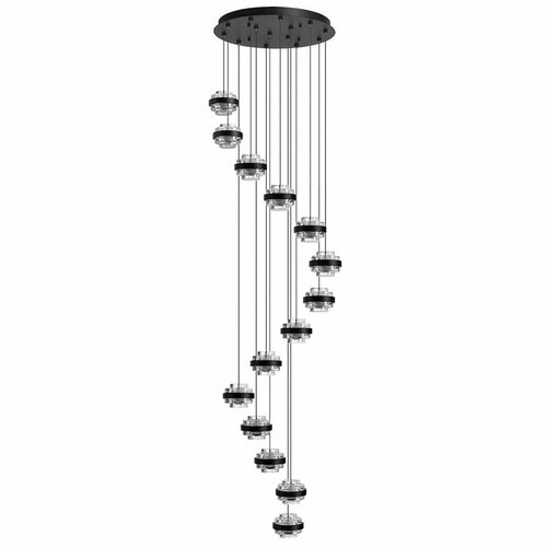 Люстра каскадная Odeon Light Klot 5031/80L, LED, 80Вт, кол-во ламп:1шт, Черный