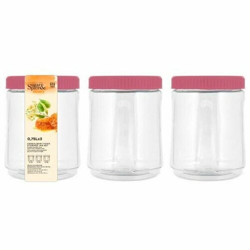 Банка Sugar&Spice Honey 0.75л д/сыпучих продуктов 3шт брусника