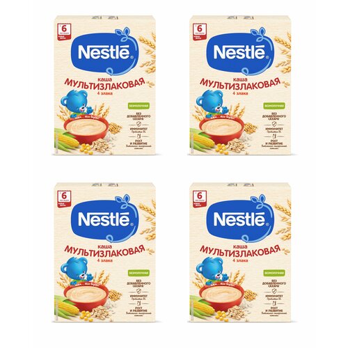 Каша Nestle мультизлаковая безмолочная с 6 месяцев 200 гр 4 шт