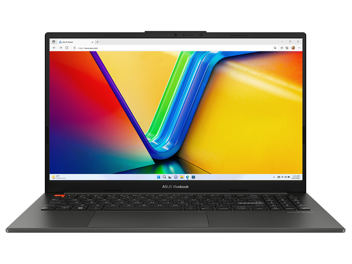 Ноутбук ASUS Vivobook S 15 OLED K5504VA-MA400 Intel Core™ i7-13700H/LPDDR5 16GB/1TB M.2 SSD/Intel Iris Xe Graphics/15.6" 3К (2880 x 1620) OLED 120Hz/FP/Midnight Black/без ОС/1,7Kg 90NB0ZK2-M00P50