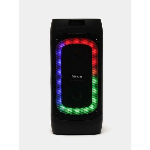 Беспроводная колонка ZQS 4245 Портативная акустическая система Bluetooth FM AUX USB TF Караоке колонка с микрофоном Мощный динамик с подсветкой 440000₽