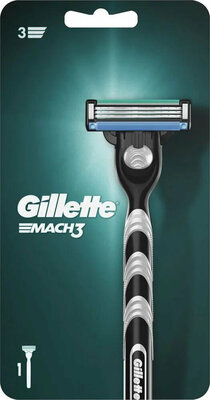 Gillette Mach3 Мужская Бритва , 1 кассета, с 3 лезвиями, прочнее, чем сталь, для точного бритья