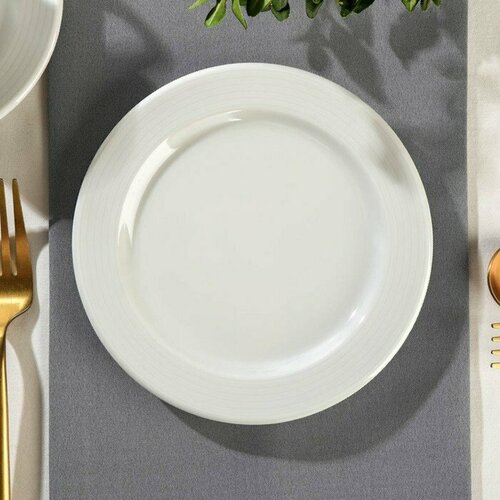 Тарелка фарфоровая пирожковая CORAL, d=15 см, цвет белый (комплект из 7 шт)