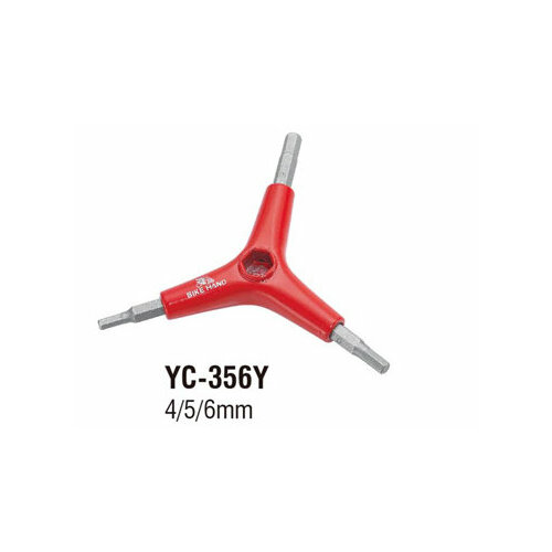 фото Bike hand yc-356y трёхлучевой ключ: шестигранники 4/5/6мм