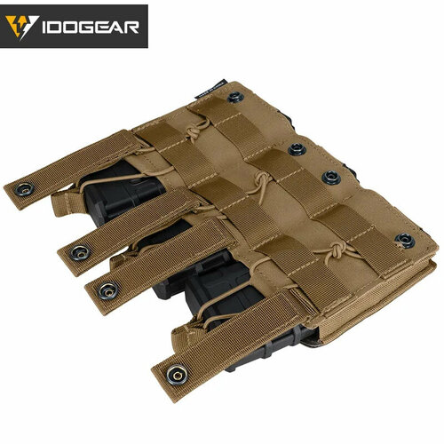 Подсумок (IDOGEAR) LSR штурмовой тройной (Coyote) tactical 9mm extended pistol magazine pouch submachine gun long single mag molle malice clip mp5 mp7 ump45 airsoft accessories