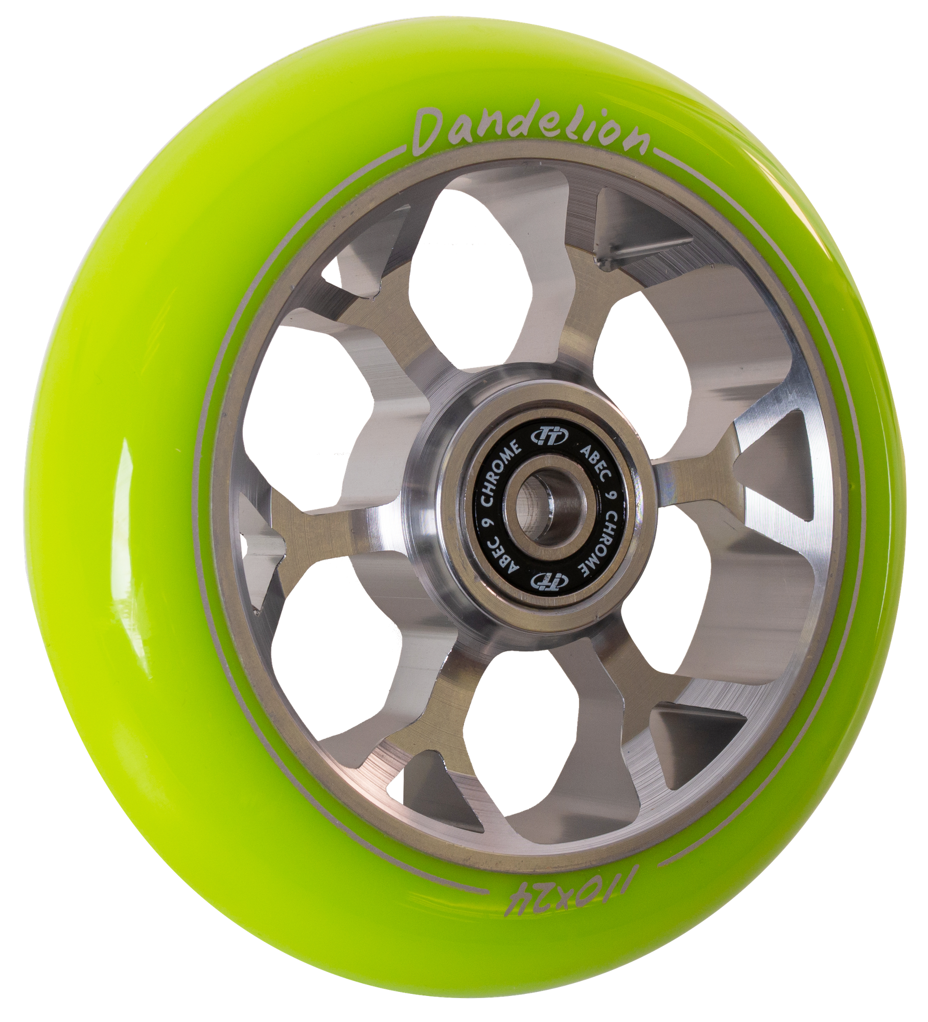 Колесо для трюкового самоката TechTeam X-Treme 110*24мм, Dandelion, green