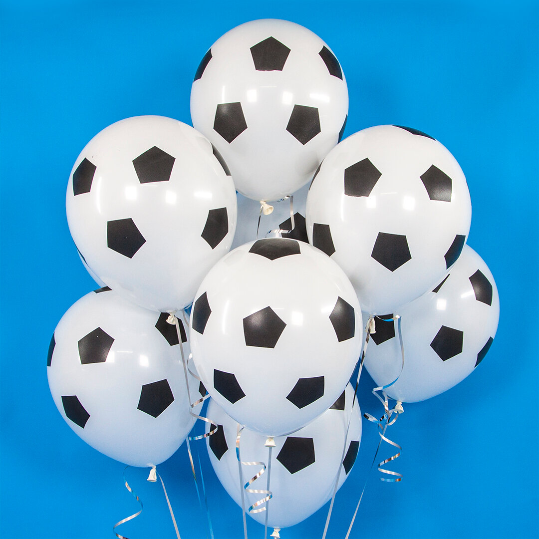 Набор воздушных шаров футбольный мяч -5шт 30см