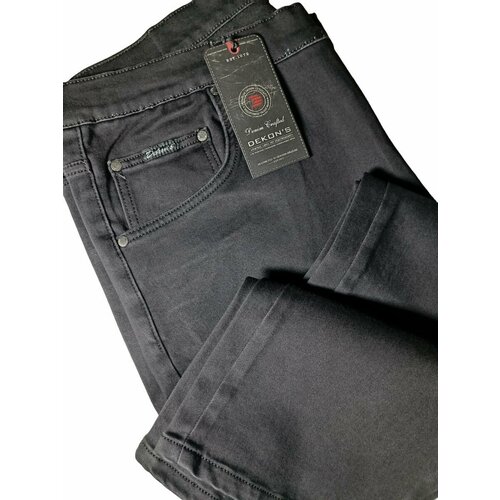 Джинсы классические , размер 64, черный джинсы классические размер 64 синий