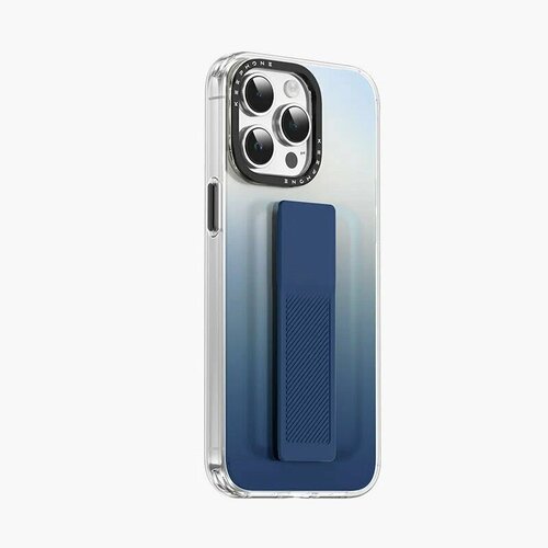 Чехол с держателем Keephone Heldro Pro IMD Protective Case для iPhone 15 Pro Max / Синий