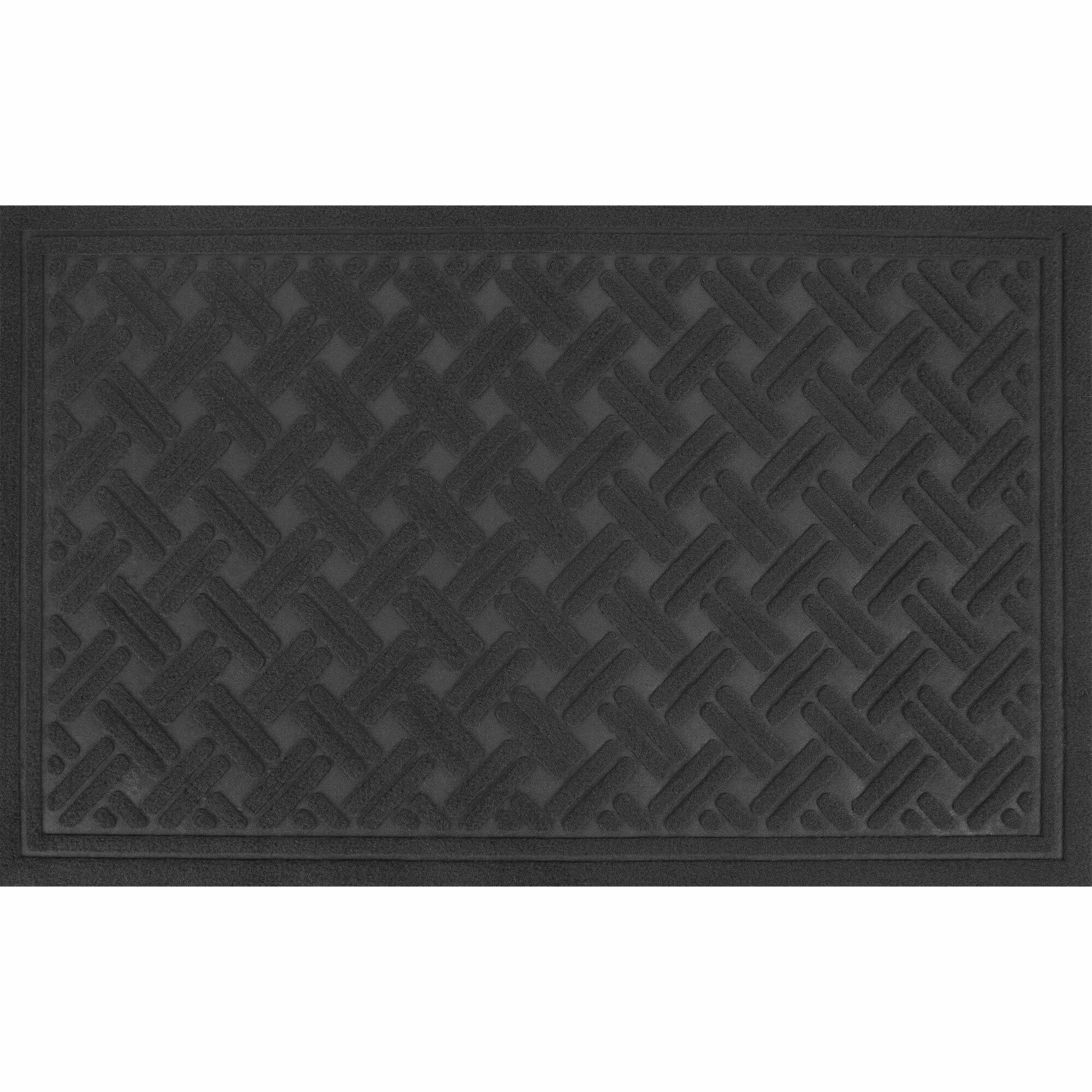 фото Коврик Inspire Lenzo 50x80 см полиэфир/резина цвет тёмно-серый