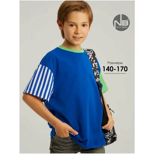 фото Футболка nota bene, размер 146, синий