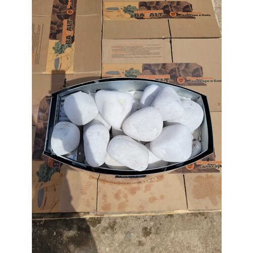 Камни для бани Кварц галтованный 8-15 см упаковка 10 кг печи для бань и саун справочное пособие