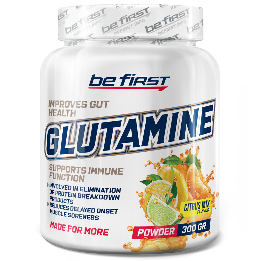 Be First Glutamine Powder Цитрусовый микс 300 г