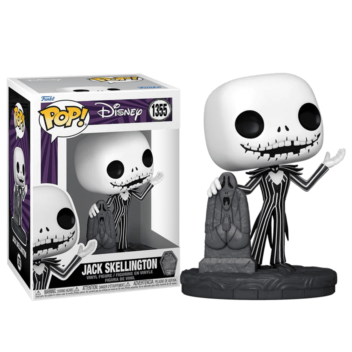 Фигурка Funko POP Jack Skellington with Gravestone из мультика Nightmare Before Christmas 30th Anniversary 1355