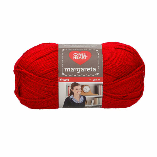 Пряжа для вязания Red Heart 'Margareta' 50гр 257м (100% акрил) (00534 бордово-красный), 10 мотков