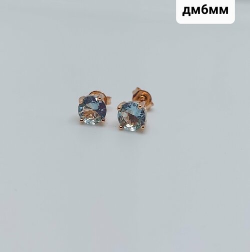 Серьги пусеты FJ Fallon Jewelry Серьги пусеты бижутерия, циркон, размер/диаметр 6 мм, золотой