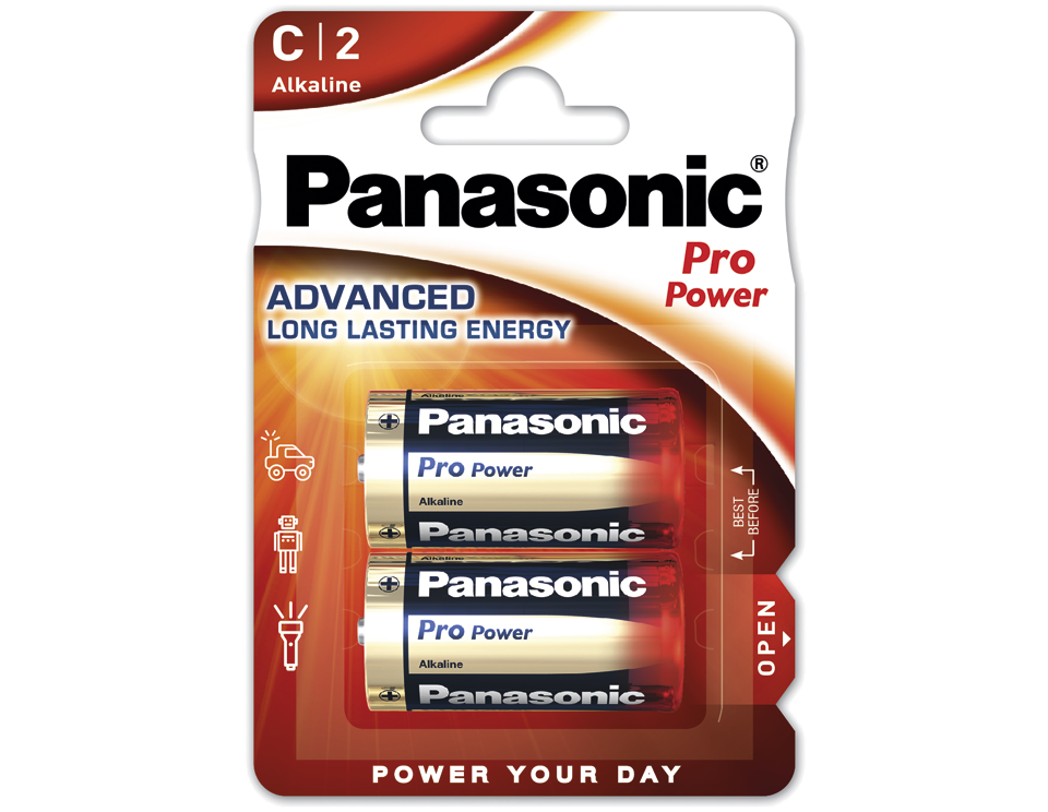 Батарейки Panasonic Pro Power C щелочные 2 шт
