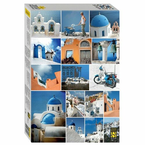фото Степ пазл мозаика «остров санторини, греция», 2000 элементов step puzzle