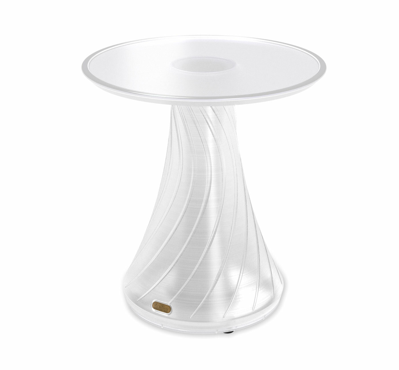 фото Столик кофейный Sheffilton SHT Айс-лайтин белый полупрозрачный/белый матовый