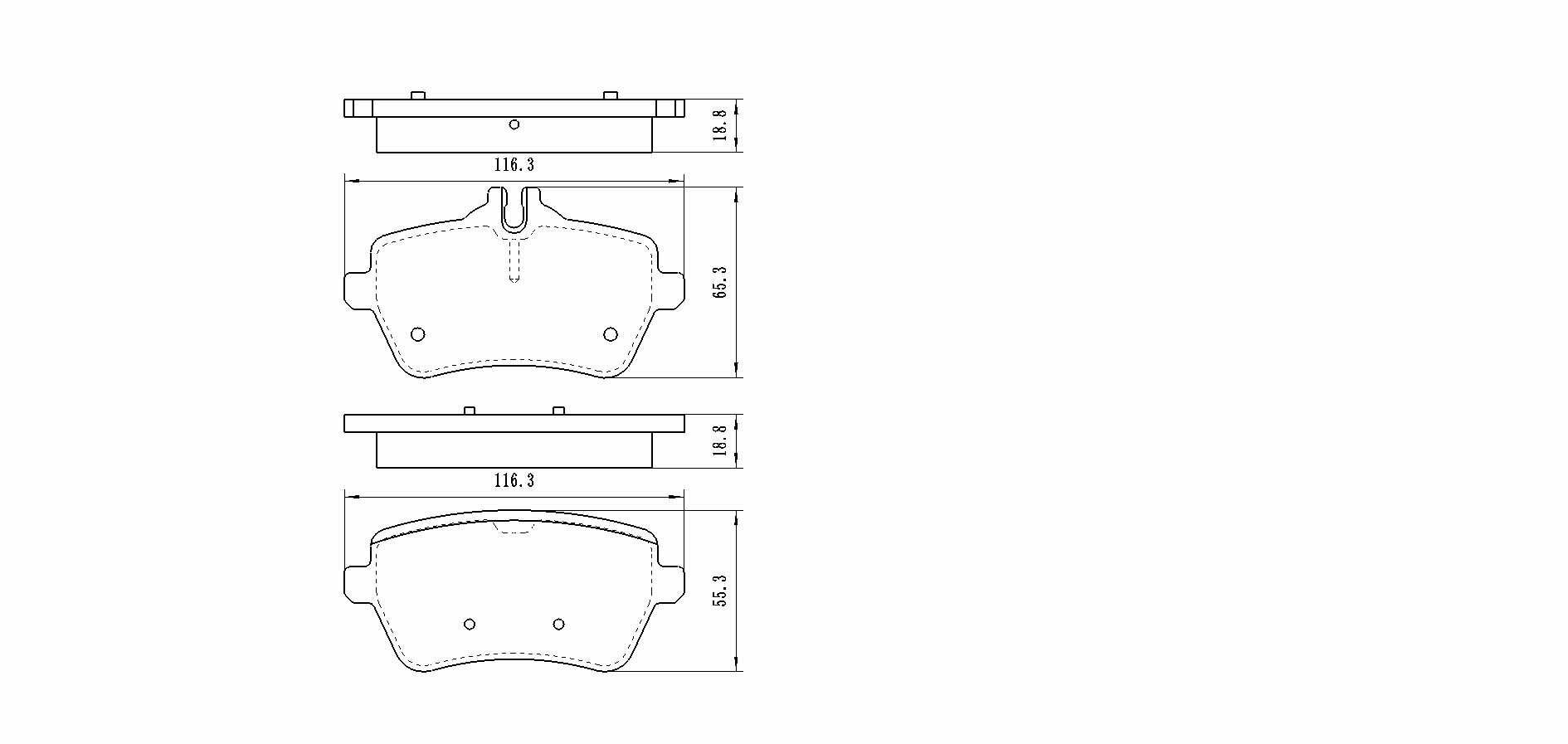 Колодки дисковые задние W1385BP для Mercedes Benz SL [R231] (12-) аналог NIBK PN0579;