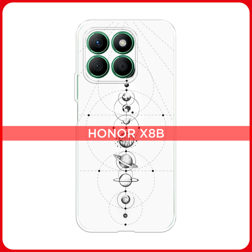 Силиконовый чехол на Honor X8B / Хонор X8B Парад планет фон силиконовый чехол на honor x8b хонор x8b фон соты синие