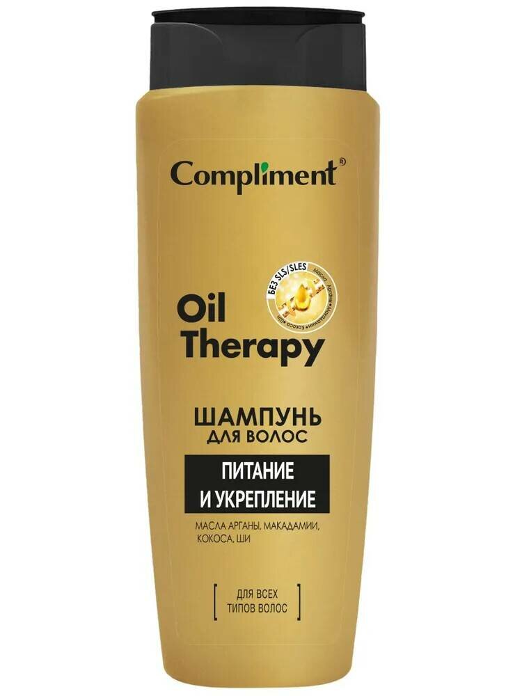 фото Compliment Шампунь для волос Oil Therapy Питание и укрепление, 400мл