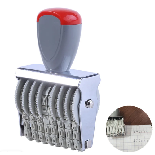 Нумератор серый ленточный 8 строк 219₽