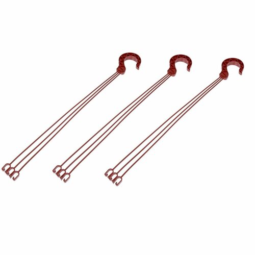 Подвесы для кашпо коричневые 47 см, набор 3 шт