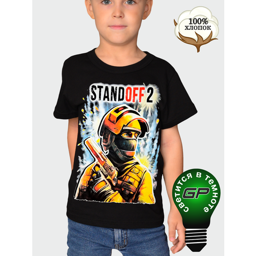 фото Футболка glow point футболка standoff стэндофф стендофф, размер 44, черный