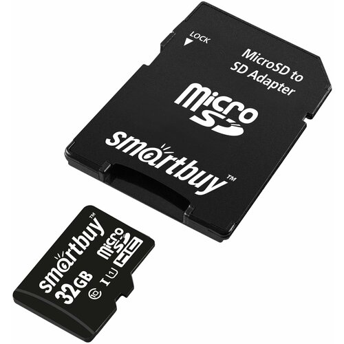 Карта памяти SMARTBUY с адаптером MicroSDHC на 32 Гб