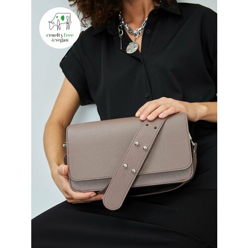 Сумка багет MYFLAFFICO, фактура гладкая, коричневый