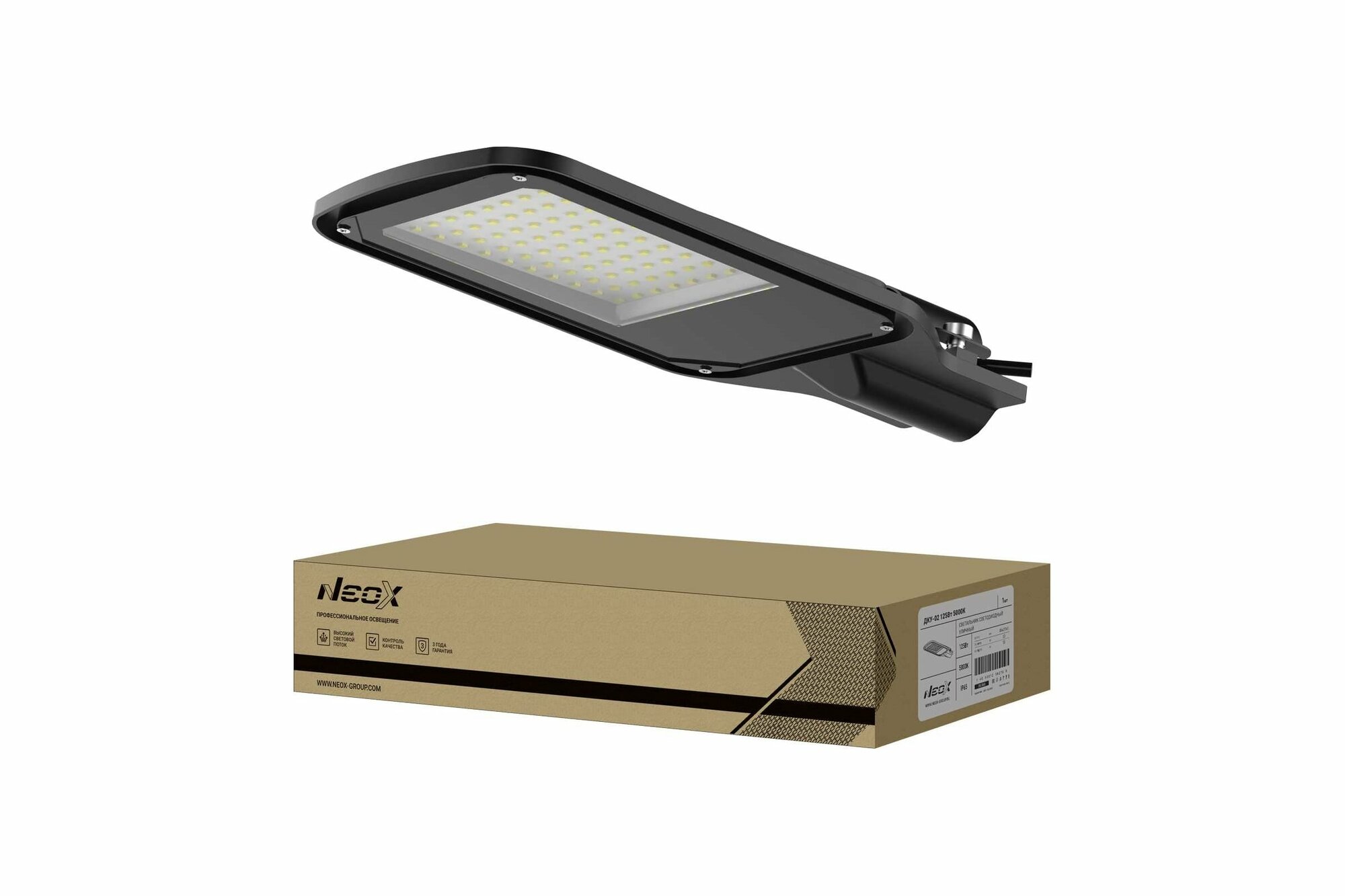 фото Светильник уличный светодиодный ДКУ-02 125Вт 230В 5000К 13125Лм 105Лм/Вт IP65 NEOX 4690612042442