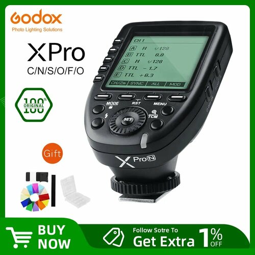 Пульт-радиосинхронизатор Godox Xpro C - P размер 905850 мм черный Xpro-C for Canon 5070₽